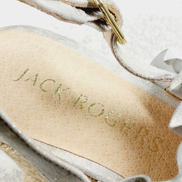 New Jack Rogers Women's Rosie Ruffle Slingback Espadrille Wedge Sandals T498 - Picture 10 of 13